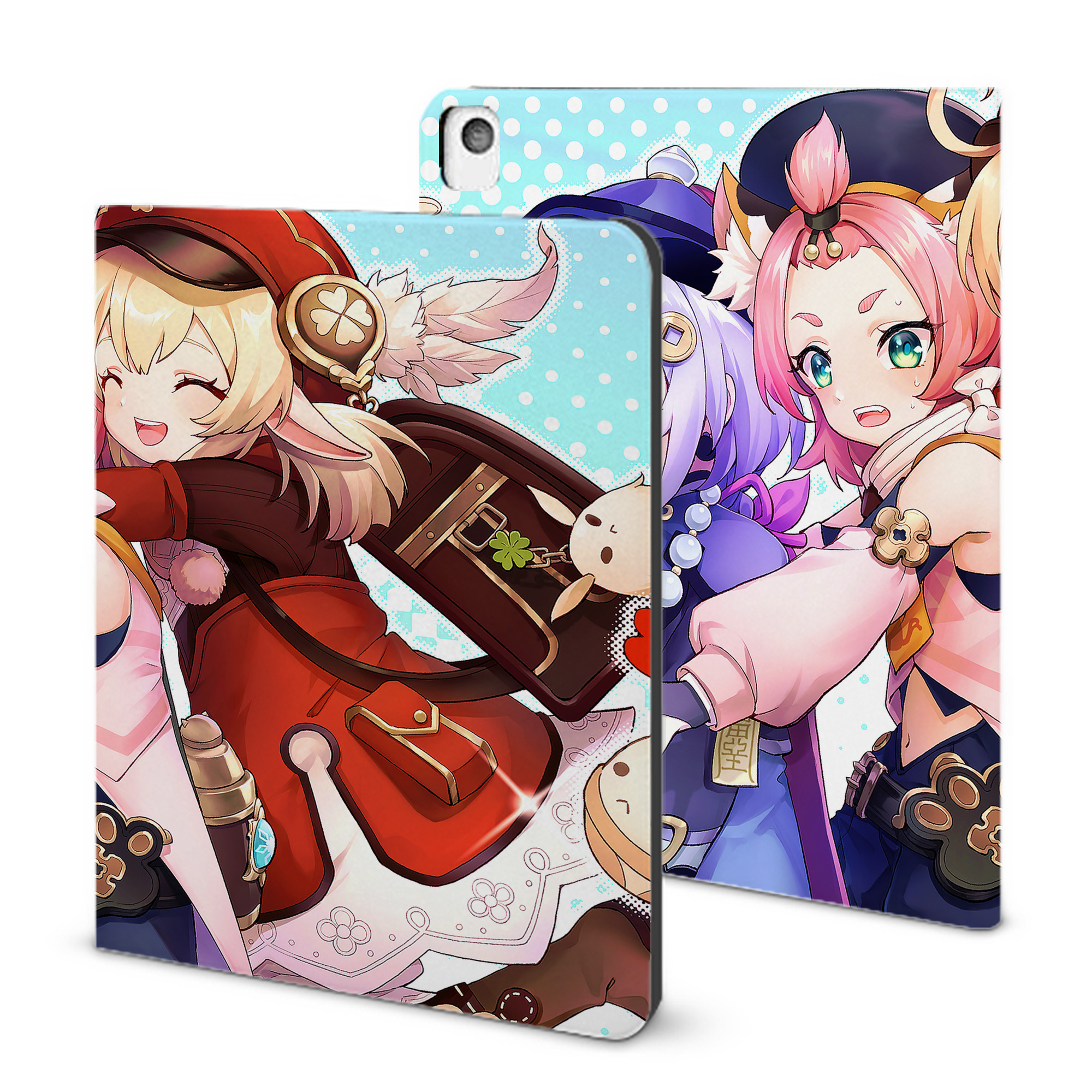 げんし神 genshin IPadケース ペンホルダー付き ブックスタイルデザイン